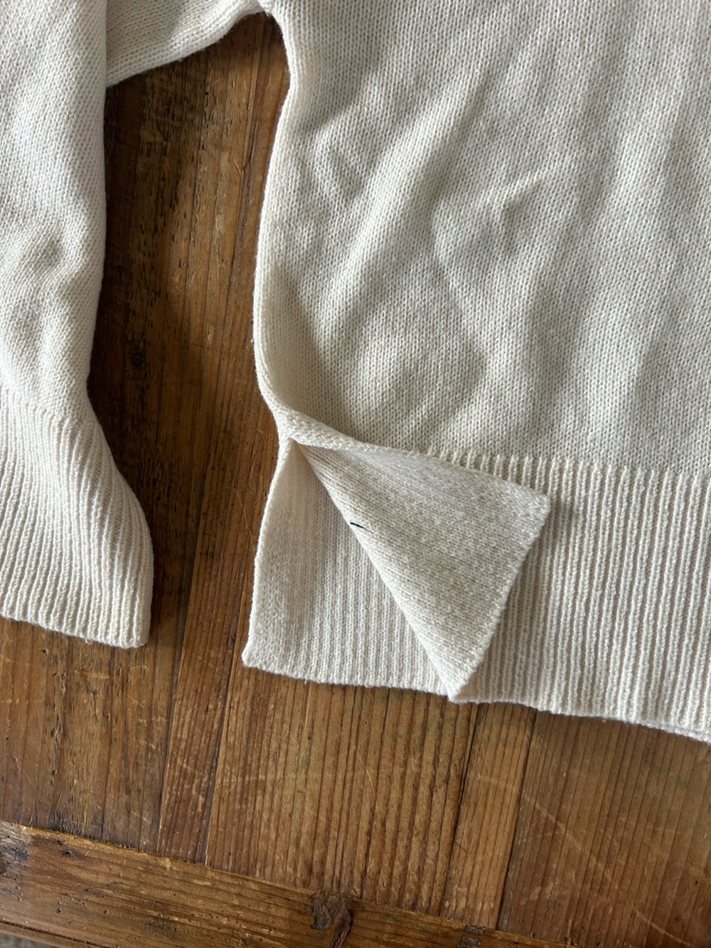H&M Cream Ribbed Boxy Fit Sweater - Picture 3 of 4